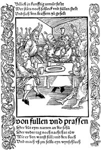 Illustration från boken Ship of Fools av Sebastian Brant, 1494. av Albrecht Dürer