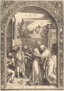 Joakim och Anna vid Gyllene porten av Albrecht Dürer