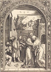 Joachim och Anna vid Gyllene porten, 1504. av Albrecht Dürer