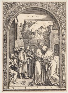 Joachim och St. Ann möts vid Golden Gate av Albrecht Dürer