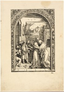Joachim och St. Anne möts vid Golden Gate, från Jungfruns liv av Albrecht Dürer