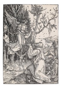 Joachim och ängeln, från Jungfruns liv, ca. 1504. av Albrecht Dürer