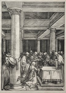 Jungfruns liv: Presentation av Jesus i templet av Albrecht Dürer