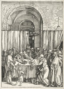 Jungfruns liv: Avvisande av Joachims offer, 1504-1505. av Albrecht Dürer