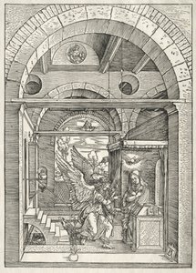 Jungfruns liv: Bebådelsen, 1504-1505. av Albrecht Dürer
