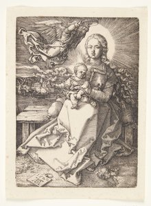 Madonna krönt av en ängel av Albrecht Dürer