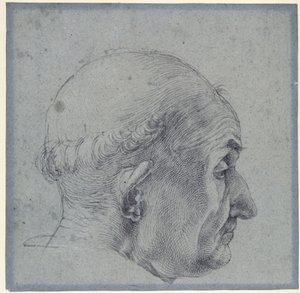 Manligt huvud i profil av Albrecht Dürer