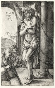 Man av sorger vid kolonnen, 1509. av Albrecht Dürer