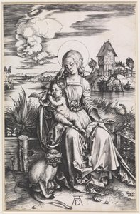 Maria med barnet och en apa av Albrecht Dürer