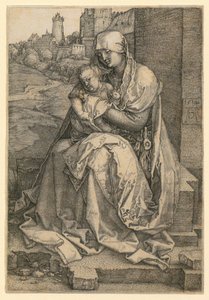 Maria med barnet vid muren av Albrecht Dürer