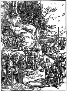 De tiotusen kristnas martyrskap på berget Ararat, 1495-1497, 1936 av Albrecht Dürer