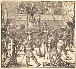 Maskeraddans med facklor av Albrecht Dürer