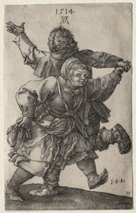 Ett bondpar som dansar av Albrecht Dürer