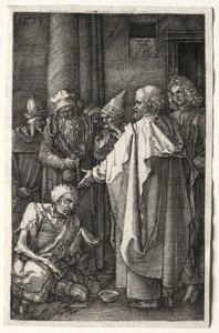 Peter och Johannes helar den krympling vid tempelporten, 1512. av Albrecht Dürer