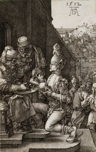 Pilatus tvättar sina händer från The Passion, 1512 av Albrecht Dürer