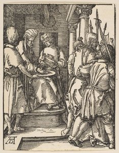 Pilatus tvättar händerna, från The Small Passion, ca. 1509. av Albrecht Dürer