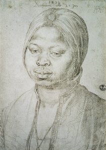 Porträtt av Katarina, den portugisiska Bradaos mulatta, 1521 av Albrecht Dürer