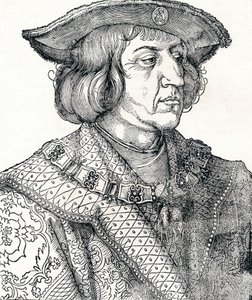 Porträtt av kejsar Maximilian I, 1511, 1906 av Albrecht Dürer