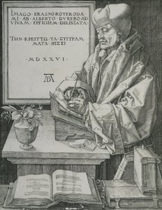 Porträtt av Erasmus, 1526 av Albrecht Dürer