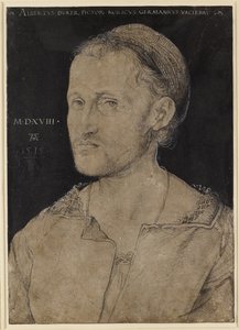 Porträtt av Hans Burgkmair, 1518 (träkol) av Albrecht Dürer