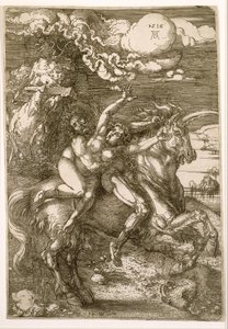 Våldtäkt av Prosperpina (Enhörningskidnappning) av Albrecht Dürer