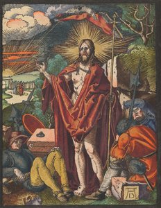 Resurrection, från Small Woodcut Passion.n.d. av Albrecht Dürer