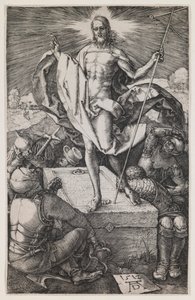 Resurrection, från serien "The Engraved Passion" av Albrecht Dürer