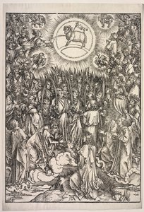 Johannes uppenbarelse: Lammets tillbedjan, 1511. av Albrecht Dürer