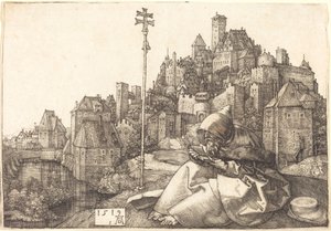 Saint Anthony Reading av Albrecht Dürer