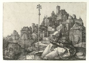 Saint Anthony läser. 1519 av Albrecht Dürer