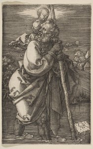 Saint Christopher Facing Left, 1521. av Albrecht Dürer