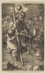 Sankt Kristoffer, vänd åt höger av Albrecht Dürer