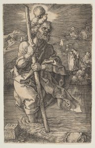 Sankt Kristoffer, vänd åt höger av Albrecht Dürer