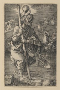 Sankt Kristoffer vänd åt höger av Albrecht Dürer