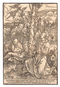 Saint Francis tar emot Stigmata, ca. 1505. av Albrecht Dürer