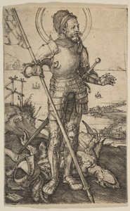 Sankt Göran stående av Albrecht Dürer