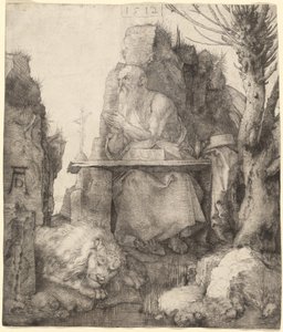 Saint Hieronymus vid Pollard Willow av Albrecht Dürer