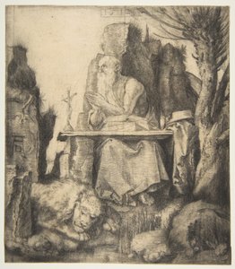 Sankt Hieronymus vid den pollarderade pilen av Albrecht Dürer