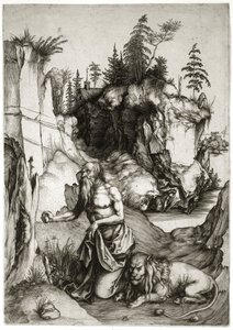 Den helige Hieronymus i botgöring (Bartsch 61) av Albrecht Dürer