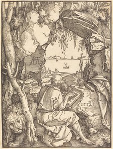 Saint Hieronymus i en grotta av Albrecht Dürer