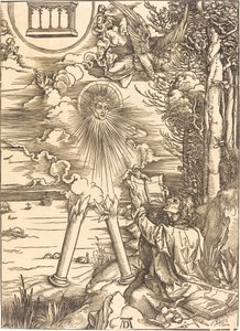 Saint John slukar boken av Albrecht Dürer