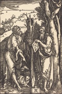 Sankt Johannes Döparen och Sankt Onuphrius, ca. 1504. av Albrecht Dürer