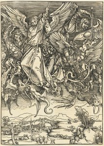 Saint Michael slåss mot draken av Albrecht Dürer