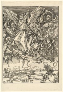 Saint Michael slåss mot draken av Albrecht Dürer