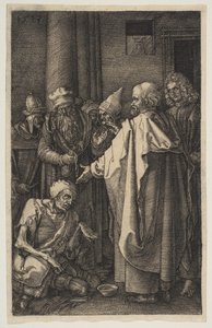 Sankt Peter och Sankt Johannes vid templets port, från The Passion, 1513. av Albrecht Dürer