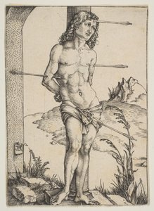 Den helige Sebastian fastbunden vid pelaren av Albrecht Dürer