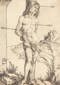 Saint Sebastian Bound to the Column, troligen 14981499. av Albrecht Dürer
