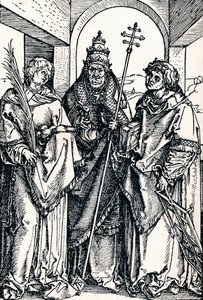 Saints Stephen, Sixtus och Lawrence, 1508 1906 av Albrecht Dürer