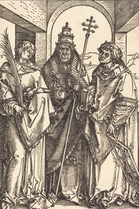 De heliga Stephen, Sixtus och Lawrence, förmodligen ca. 15041505. av Albrecht Dürer