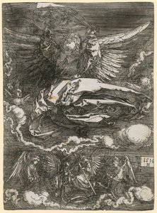 En svettduk som hålls av en ängel av Albrecht Dürer